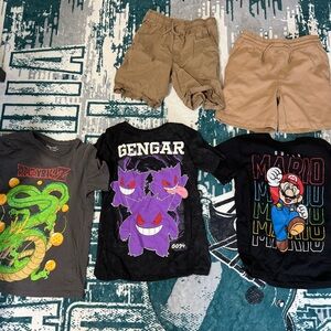 Boys tshirts and shorts size 10-12